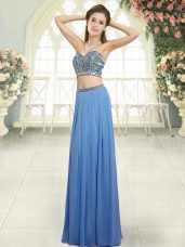 Sumptuous Sleeveless Beading Backless Prom Evening Gown