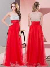 Super Sleeveless Side Zipper Floor Length Sequins Prom Evening Gown