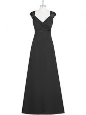 Colorful Floor Length Column/Sheath Sleeveless Black Prom Evening Gown Zipper