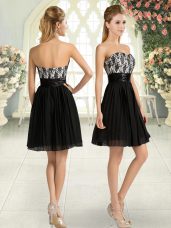 Attractive Black Sweetheart Zipper Lace Prom Evening Gown Sleeveless