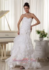 Beading Bodice Wedding Dress Layered Mermaid Sweetheart