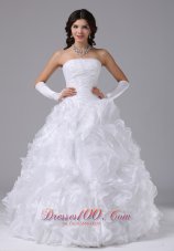 Ball Gown Wedding Dress Ruffles Outdoor Wedding
