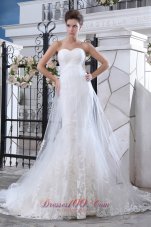 Mermaid Sweetheart Lace Wedding Dress Court Train
