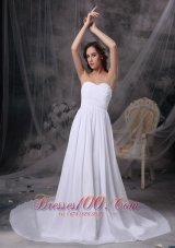 Empire Beach Wedding Dress Sweetheart Fairy Tales Style