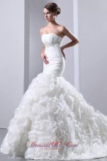 Gorgeous Mermaid Ruffles Bridal Gowns Empire Ruching