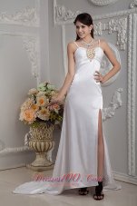 High Quality Taffeta Spaghetti Straps Bridal Gowns
