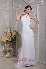 Special One Shoulder Bridal dress Chiffon Ruch