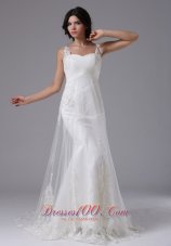 Timeless Straps Beaded Wedding Dress On Sale