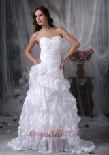 Perfect Sweetheart Wedding Dress Organza Appliques