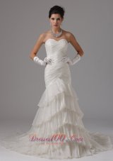 Mermaid Ruched Ruffled Layers Bridal Dresses