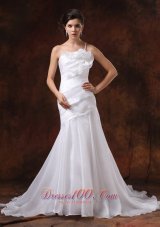 Beautiful Mermaid One Shoulder Beaded Bridal Dresses