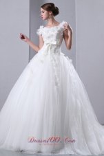 Gorgeous Wedding Dress Taffeta and Tulle Appliques Lenkas