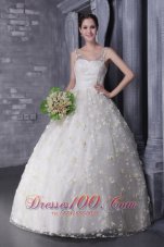 Lovely V-neck Tulle and Taffeta Beading True Wedding Dress