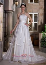 Taffeta and Organza Ruching Ruffles Bridal Dresses