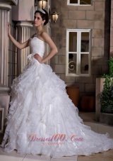 Sweetheart Bridal Dresses Taffeta and Organza Ruffles