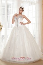 Sweetheart Wedding gown Tulle and Taffeta Beading