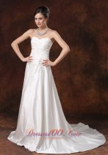 Princess Garden Wedding Dress Sweetheart Taffeta Court