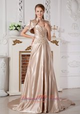 Champagne Sweetheart Wedding Dress Red Carpet Jacket