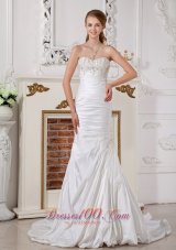 Customize Princess Bridal Dress Sweetheart Appliques Taffeta