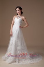 Sweet Tulle Lace A-line Wedding Dress for Petite Brides