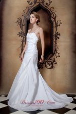 Simply Princess Wedding Dress Spaghetti Straps Court Train