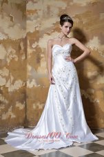 Maxi Maternity Wedding Dress Sweetheart Silk Like Satin