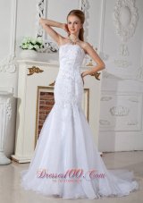 Mermaid Wedding Dress Court Train Appliques Katherine Style