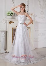 Free Delivery Empire Lace Bridal Dress Cathedral Train