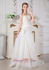 Princess Strapless Bridal Dress Lace Wedding Reception