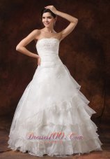 Dreamy Ruffles Layered Lace Wedding Gowns For Spring