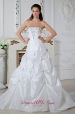 Brand New Plus Size Wedding Dress A-line Appliques Court