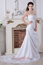 Inexpensive Princess Embriodery Wedding Gowns Court Train