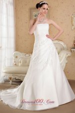 Beautiful Fall Wedding Gowns Strapless Organza Beading