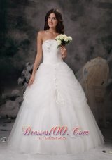 Strapless Wedding Bridal Gowns Skirt in Pocket Style