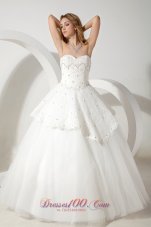 Floor Length Sweetheart Ball Gown Beading Wedding Dress