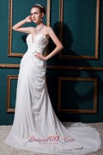 Column High-class Sweetheart Chiffon Wedding Dress