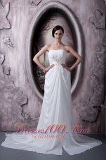 Empire Strapless Appliques Chiffon Bridal Gowns