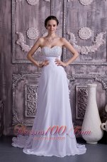 Sassy Empire Sweetheart Wedding Dress Chiffon