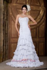 Latest Sweetheart In vogue Chiffon Wedding Dress