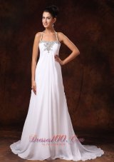 Custom Court Train Empire Wedding Dress Appliques