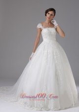 Custom Wedding Dress Lace Sassy Cap Sleeves