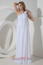 Elegant Empire Floral Floor-length Chiffon Bridal Gowns