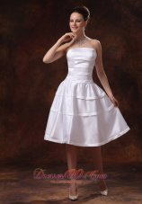 Clearance Simple Unique Taffeta A-line Wedding Dress