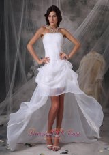 Clearance High-low White Prom DressLow Price Column