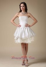 Beautiful Strapless Woven Satin Organza Wedding Dress