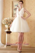 Dressy A-line Princess Square Beading Ruched Wedding Dress