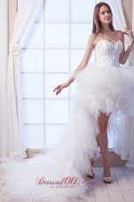 Latest A-line Sweetheart High-low Tulle Wedding Dress