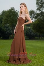 Sienna Brown Sheath Bridesmaid Dress Strapless Brush