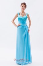 Beading Pattern Straps Column Prom Evening Dress