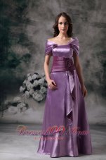Off Shoulder Hand Made Flowers Prom / Evening Dress